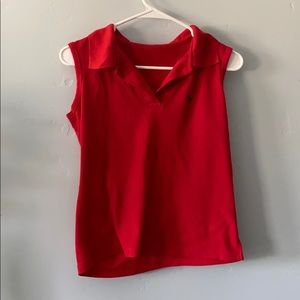 Polo sleeveless top